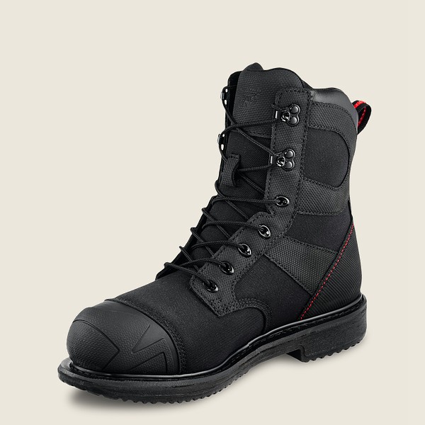 Red Wing Safety Boots Black - Mens Maxbond - 8-inch Waterproof Toe - 3814-GIUZM